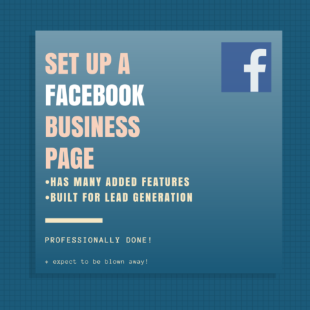 Professional business Facebook page set up.